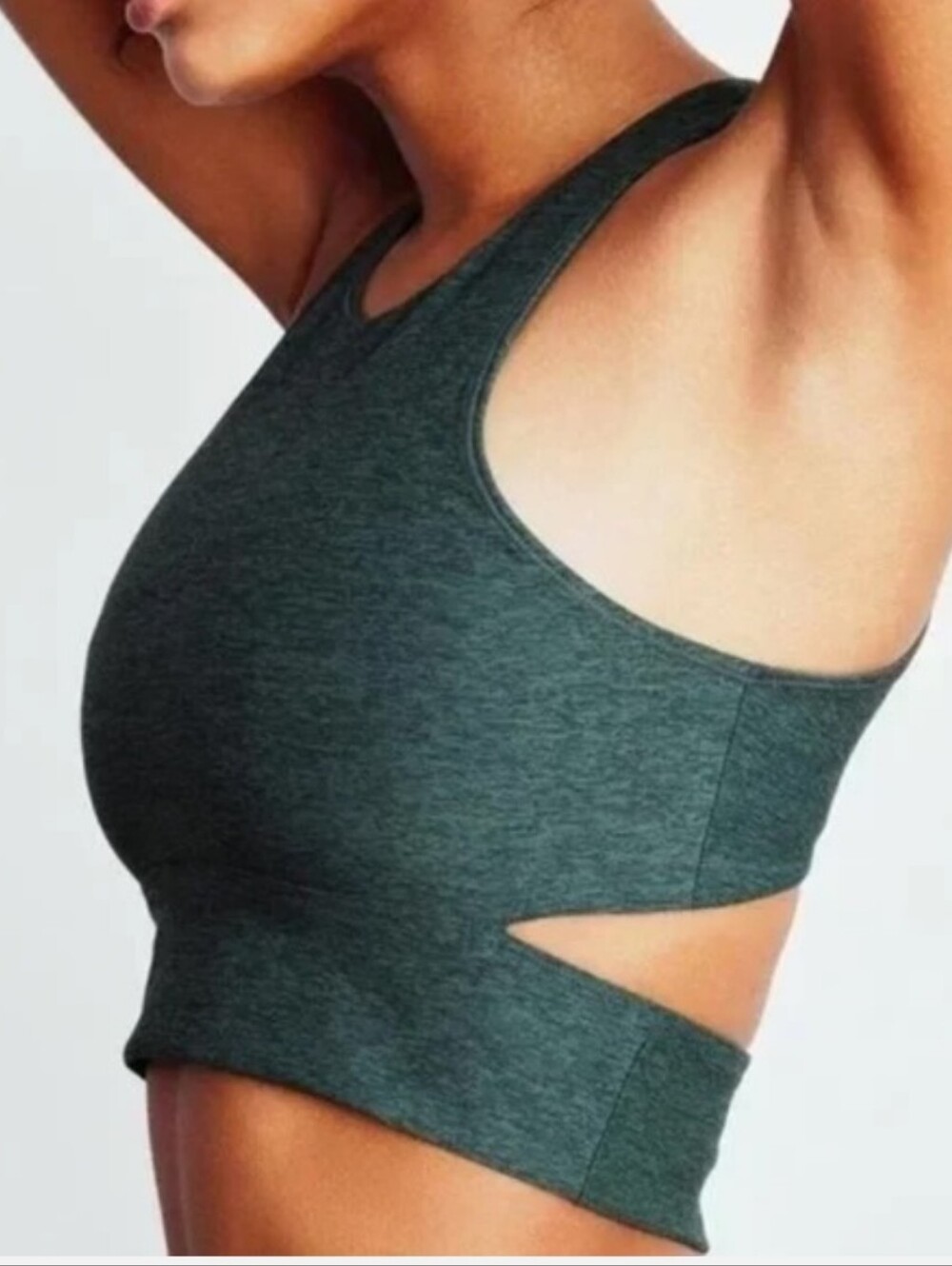 Outdoor Voices Slash Green Crop Top Sports Bra Medium